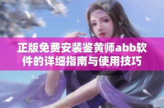 正版免费安装鉴黄师abb软件的详细指南与使用技巧