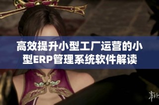 高效提升小型工厂运营的小型ERP管理系统软件解读