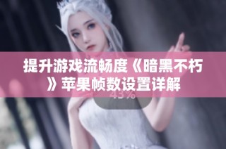 提升游戏流畅度《暗黑不朽》苹果帧数设置详解