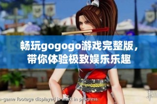 畅玩gogogo游戏完整版，带你体验极致娱乐乐趣