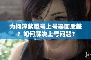 为何淳紫租号上号器画质差？如何解决上号问题？