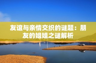 友谊与亲情交织的谜题：朋友的姐姐之谜解析