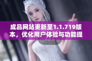 成品网站更新至1.1.719版本，优化用户体验与功能提升