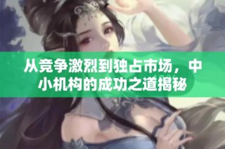 从竞争激烈到独占市场，中小机构的成功之道揭秘