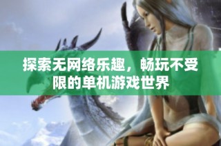 探索无网络乐趣，畅玩不受限的单机游戏世界