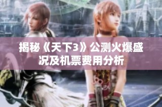 揭秘《天下3》公测火爆盛况及机票费用分析