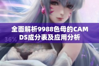 全面解析9988色母的CAMDS成分表及应用分析