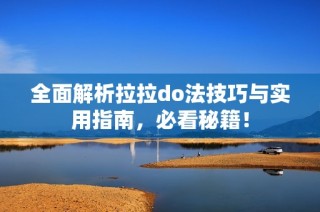 全面解析拉拉do法技巧与实用指南，必看秘籍！