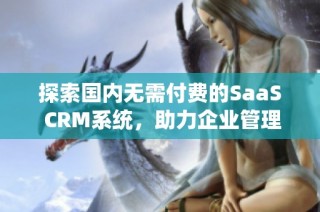 探索国内无需付费的SaaS CRM系统，助力企业管理提升效率