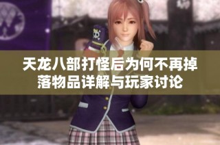 天龙八部打怪后为何不再掉落物品详解与玩家讨论
