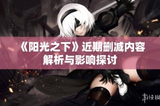 《阳光之下》近期删减内容解析与影响探讨