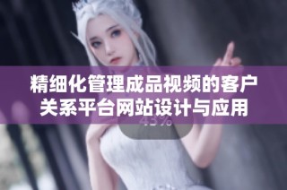 精细化管理成品视频的客户关系平台网站设计与应用