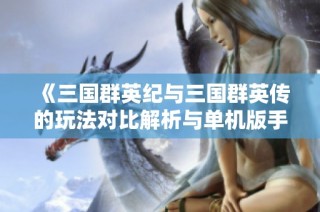 《三国群英纪与三国群英传的玩法对比解析与单机版手游推荐》
