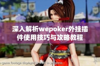 深入解析wepoker外挂插件使用技巧与攻略教程