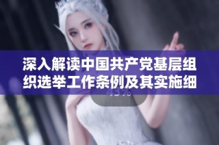 深入解读中国共产党基层组织选举工作条例及其实施细则