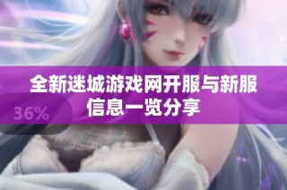 全新迷城游戏网开服与新服信息一览分享