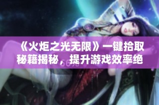《火炬之光无限》一键拾取秘籍揭秘，提升游戏效率绝招！