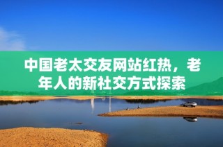 中国老太交友网站红热，老年人的新社交方式探索