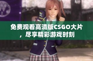 免费观看高清版CSGO大片，尽享精彩游戏时刻