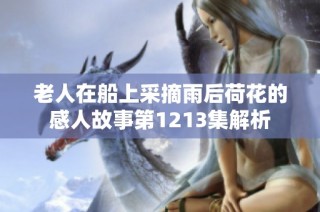 老人在船上采摘雨后荷花的感人故事第1213集解析