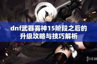dnf武器雾神15阶段之后的升级攻略与技巧解析