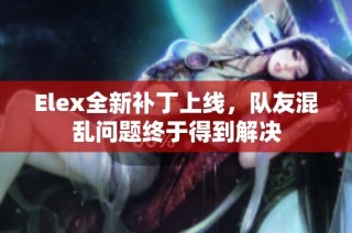 Elex全新补丁上线，队友混乱问题终于得到解决