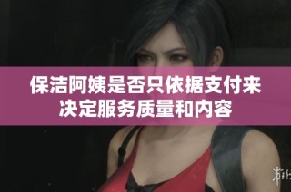 保洁阿姨是否只依据支付来决定服务质量和内容