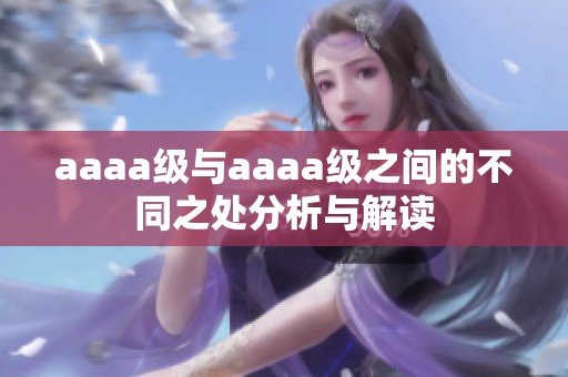 aaaa级与aaaa级之间的不同之处分析与解读