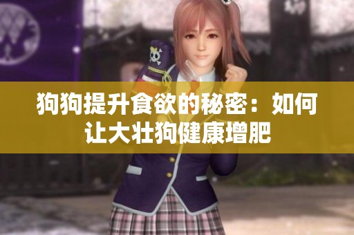 狗狗提升食欲的秘密：如何让大壮狗健康增肥