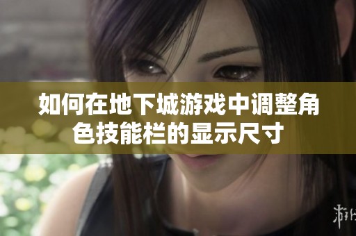 如何在地下城游戏中调整角色技能栏的显示尺寸