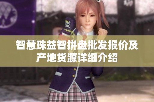 智慧珠益智拼盘批发报价及产地货源详细介绍