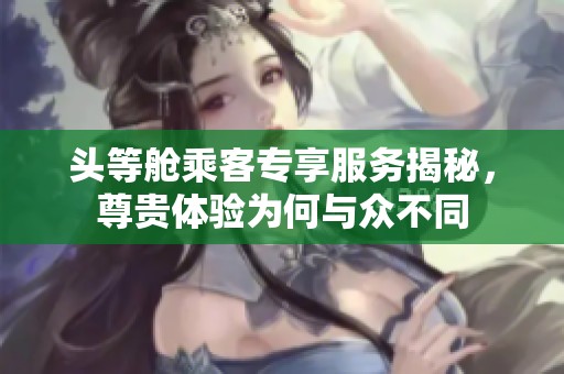 头等舱乘客专享服务揭秘，尊贵体验为何与众不同