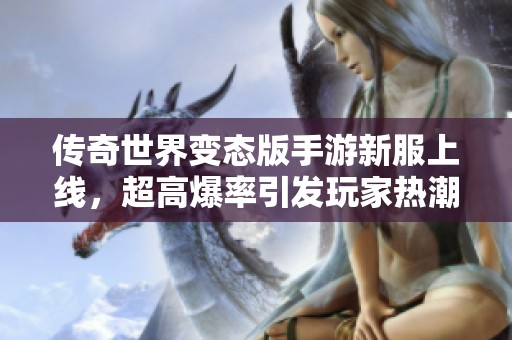 传奇世界变态版手游新服上线，超高爆率引发玩家热潮
