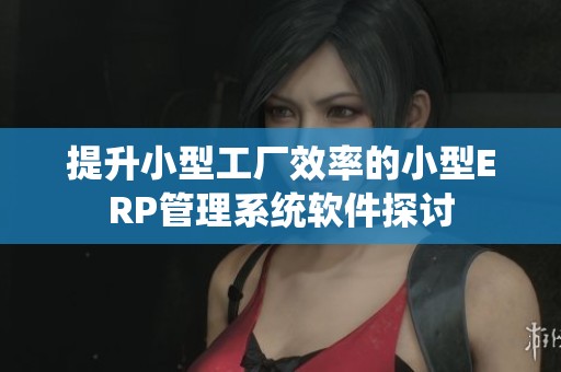 提升小型工厂效率的小型ERP管理系统软件探讨