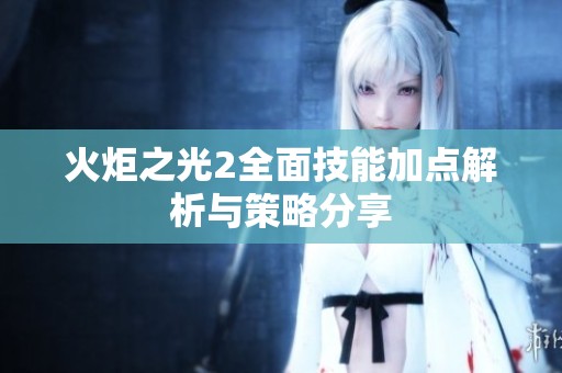 火炬之光2全面技能加点解析与策略分享