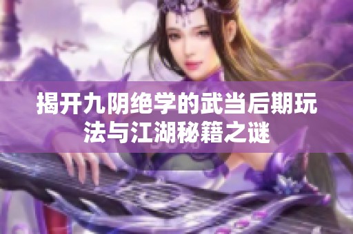 揭开九阴绝学的武当后期玩法与江湖秘籍之谜